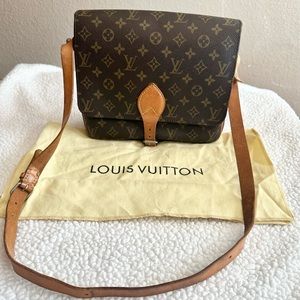 Authentic Monogram Canvas Cartouchiere GM